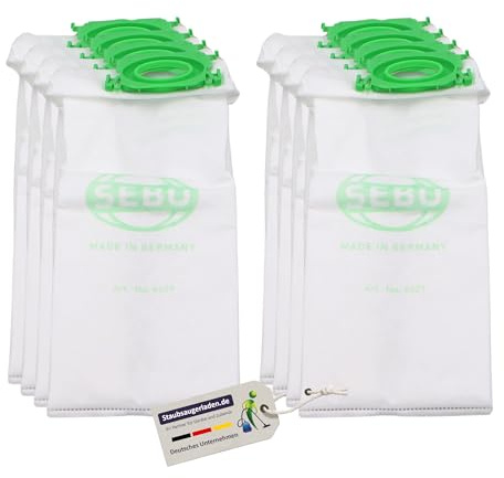 Staubsaugerladen.de 8 Staubsaugerbeutel original Sebo K Serie, Filterbox 6629 ER, aus hochwertigem Micro Vlies kontinuierliche Saugkraft, für Airbelt K1, K2, K3 Ersatzbeutel