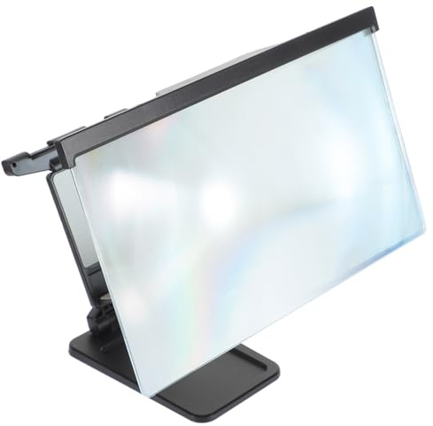 OSALADI Amplificateur D'écran Pliable et Portable Anti-lumière Bleue Noir Lentille Acrylique et Coque Abs de Téléphone Portable pour Garçon et Filles et Personnes Âgées