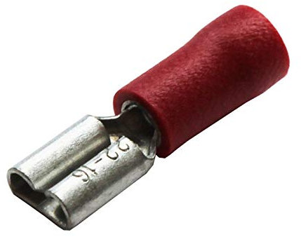 All Trade Direct 20 x Red 4.8mm Female Spade Connector Push On Car Radio Speaker Crimp Terminal
