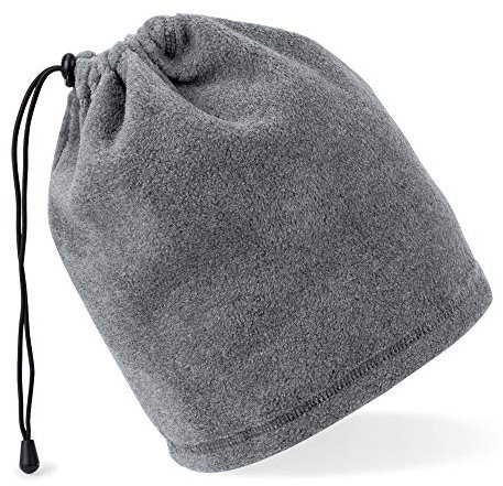 Beechfield Supra Cache-cou en polaire avec cordon de serrage, charbon, Taille unique