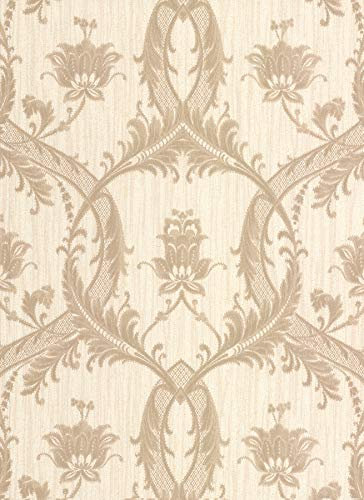BHF M95560 Milano 4 Damask Wallpaper - Cream (2-Piece)