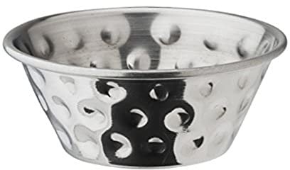 Utopia Stainless Steel Presentation Pans, Pails & Casseroles, F91148-000000-B01024, Hammered Ramekin 1.5oz (4cl) (Box of 24)