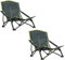 Strandstuhl im 2er-Set, bequemer + extra Stabiler Campingstuhl, extra hohe Bequeme Rückenlehne + extra breite Standfüße, optimal für Picknick, Camping, Festival, Konzerte, Stuhl mit minimalen Gewicht