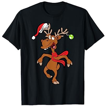 Lustiges Rentier Rudolf Weihnachten Xmas Weihnachts T-Shirt T-Shirt