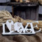 Deko Aufsteller LOVE mit Herzen und Hunde Motiv « YORKSHIRE TERRIER » Größe ca. 20 x 8 cm - Dekoration Schild Home Accessoires - Liebe Herz Hund Hunderasse