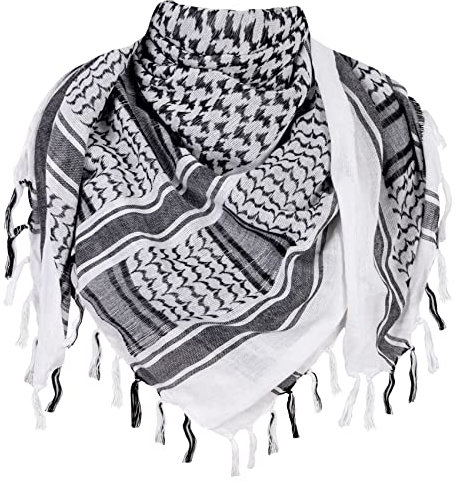 Chalier Fashion Shemagh Palästinenser Tuch 100% Baumwolle Militär Tactical Desert Schal Arabischer Wüsten Schals Unisex Halstuch Kopftuch Herrn und Damen MEHRWEG