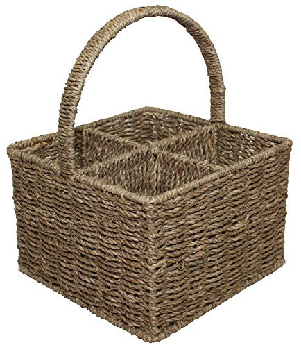 Seagrass Bottle Wine Drinks Gift Basket Holder Carrier (4 Bottle) PS60