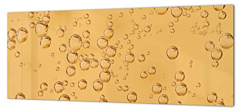 Concept Crystal Decorative kitchen splashback - Tempered glass wall panel Water&Fire Series BBS06:
