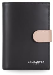 LANCASTER Portefeuille en cuir ref_46442 Noir Nude