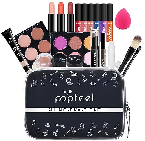 FantasyDay Trucco 20 Pezzi Kit, Contiene Rossetti, Lucidalabbra, Correttore, Cipria Pressata e Palette di Ombretti