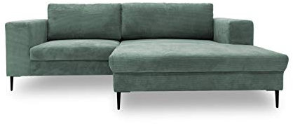 DOMO. collection Ecksofa Modica, Sofa in L-Form, moderne Eckcouch, bodenfreie Couch, Eckgarnitur, Polsterecke 244 x 173 x 83 cm (BxTxH), türkis