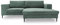 DOMO. collection Ecksofa Modica, Sofa in L-Form, moderne Eckcouch, bodenfreie Couch, Eckgarnitur, Polsterecke 244 x 173 x 83 cm (BxTxH), türkis
