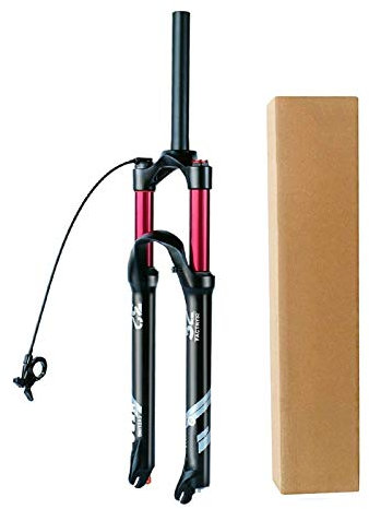 TOMYEUS Forcella MTB 26 27,5 29 Assorbitore Bicicletta Lega Alluminio 1-1/8 Tubo Dritto Bike Suspension Steerer Forcelle Corsa 140 mm (Colore : Remote Control - A, Size : 26 inch)