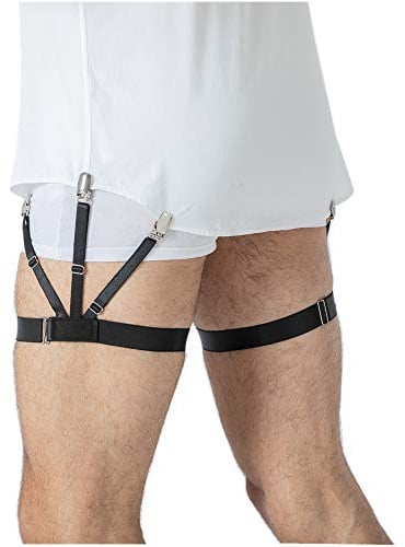LazarsSpace Shirt Stays for Men Shirttail Holder Men's Dress Shirt Garters Keep Your Shirt Tucked In, Shirt Tucker 1 Pair