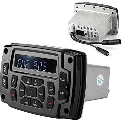 Reproductor MP3, receptor FM AM, reproductor MP3 de 12 V, receptor estéreo Bluetooth FM AM, accesorio impermeable IP66 para barco marino