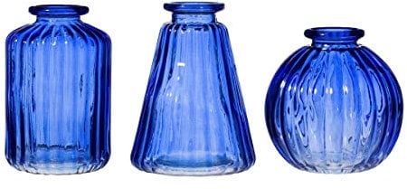 Sass & Belle Cobalt Blue Glass Bud Vases - Set of 3