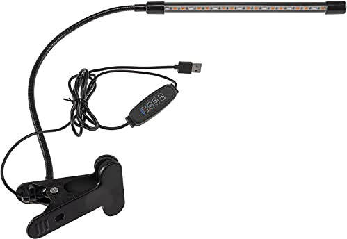 Pflanzenleuchte LED Pflanzenlicht Aufzuchtlampe Wachstumslampe Timer 20 Leds mit Klemme Klemmhalter Controller