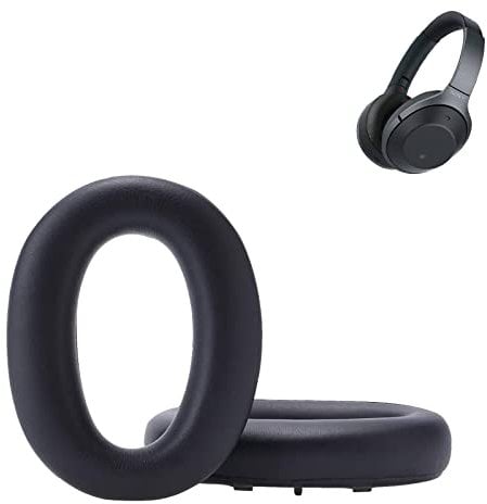 Earpads for Sony WH-1000XM2 & 1000X, A Pair of Replacement Ear Cushion Pads with Protein Leather and Memory Foam for Sony WH 1000XM2 & MDR-1000X Wireless Noise canceling Stereo Headset, Black