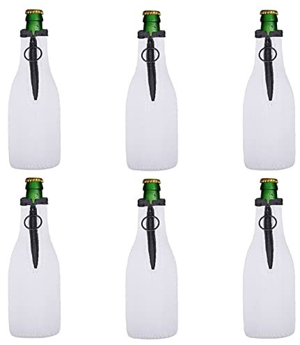 Sublimation Blanks Beer Bottle Cover Sleeves Neoprene Beer Cooler Covers Reusable Insulator Sleeve with Zipper for 12 oz 330 ml Bottles