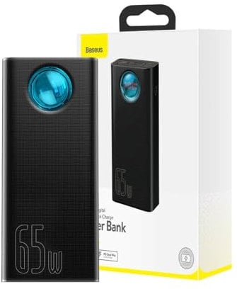 Baseus Amblight Powerbank 30000mAh, 4xUSB, USB-C, 65W (Black)