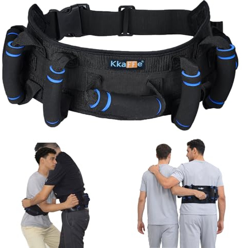 KkaFFe Gait Belts for Seniors, Gate Belt Medical for Elderly with 7 Handles,Patient Transfer Belt, Lift Belts Physical Therapy with Quick Release Buckle Standing Aids & Support for Elderly Safety Belt