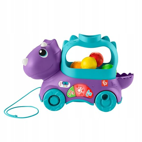 Fisher-Price Bällespaß Nachzieh-Dino, Version: Czech; Englisch; Ungarisch; Polnisch; Slovak, HNR51