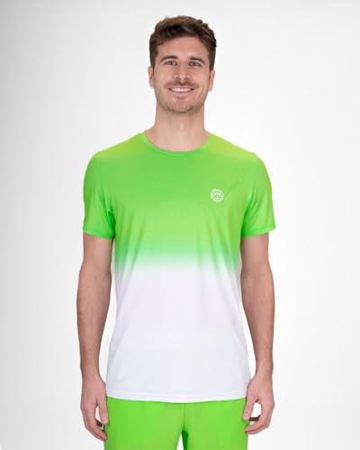 BIDI BADU Herren Crew Gradiant Tee - red, White