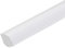 Bande de bordure en TPE autocollante quart de cercle - Flexible - Décoration d'angle murale - Décollez et collez - Moulure murale pour sol et mur (M, blanc, 3 m)