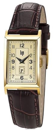 Lip Montre Churchill T18 - Trotteuse Excentrée - Cuir Marron Façon Croco