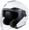 NENKI Rollerhelm für Motorradfahrer, Motorradhelm ECE 22.06, Jethelme mit Doppelvisier und Sonnenblende, Halbhelme für Damen Herren (Weiß, L)