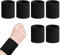 Schweißband, 6 Stück Sport Wristbands, Fitness Arm Schweißband, Saugfähige Handgelenk Schweißbänder, für Handball, Basketball, Tennis, Gymnastik, Laufen in Schwarz