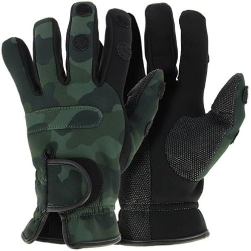 A&N Angelhandschuhe Raubfisch Neopren Camou Gr. M