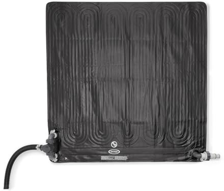 MIKMAX Tapis de chauffe-eau solaire Intex pour piscine hors sol de 28 000 litres, noir