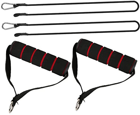 YARNOW 1 Satz Bizeps-Puller-Set Stärke Zugseil Rotierende Gerade Stange Unterarm Rolle Zugseil Trainieren Übungsgürtel Bauchtrainingsgurt Runter Brust Stahl Trolley-hülle Fitness Haushalt