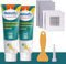 NATRUTH 2PCS Wall Repair Kit, Wall Mending Agent, wall filler,Waterproof Wall Repair Paste with Scraper, Effectively Repair Wall Filler, Cracks, Hole Fill, Quick and Easy Solution