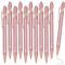 STREADVE Kugelschreiber mit Gravur 10 Kugelschreiber Personalisiert Logo Name Stift Personalisierte Kuli Dankeschön Geschenk Hochwertig für Hochzeit Geburtstag Frauen, Roségold