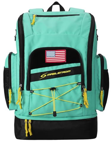 Maelstrom Zaino da nuoto da 35 l, con scomparto separato per scarpe, borsa da nuoto per spiaggia, atleti, sport, palestra, zaino per uomini e donne, blu acqua, Blu acqua, L, Borsa da nuoto da 35 l con