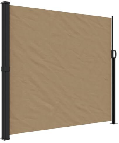 vidaXL Auvent latéral rétractable Taupe 180x500 cm, écran d’intimité de Jardin, Brise-Vue de Balcon, écran d'extérieur, Brise-Vue d'extérieur