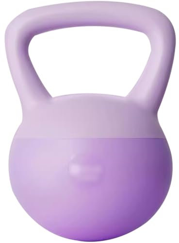 Kettlebell Home Fitness Women Soft Kettlebell Weights, New PVC Soft Rubber Kettle Ball, Does Not Damage The Floor, Practice Hip/body Shaping(Purple-5kg)