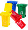 Gogogmee 2sets Outdoor Bin Toy Rubbish Bins for outside Toddler Game Mini Trash Color Sorting 4pcs*2