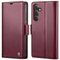 XYGLOW Handyhülle für Samsung Galaxy A55 5G Hülle Premium Leder Klappbar Kartenfach Magnet Standfunktion RFID Schutzhülle für Samsung A55 5G Flip Case Wallet Klapphülle Lederhülle Wein Rot 6,6