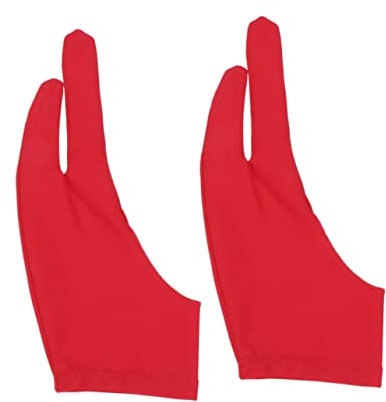 Healvian Two-Finger Glove Set Sketch Glove for Drawing Artist Gloves Size Spandex Material Thin Breathable Anti-Sweat