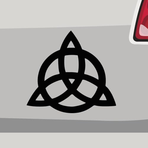 Aufkleber - Triquetra Knoten Walhalla - Sticker, Folienaukleber für Auto, Motorrad, Fahrrad, Laptop, LKW (13x12cm | Schwarz)
