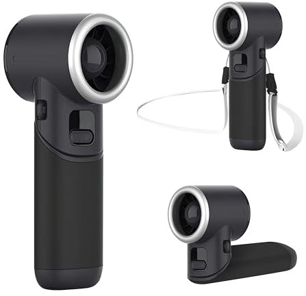 MERTTURM Ventilador Portátil Potente de Mano [11 horas de espera real], Ventilador Turbo Recargable y Plegable con 5 Velocidades, Pantalla de Nivel de Batería, Mini Ventilador Personal - Caqui