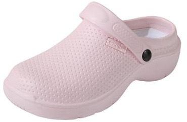 R-ISLAND Sabots sanitaires pour femme, adulte, fabriqués en EVA, antidérapants et légers, parfaits pour le travail hospitalier et clinique., rose, 36 EU