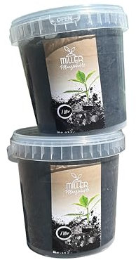 Miller Pflanzenkohle für Terra Preta Bodenverbesserung Bodenaktivator hochwetige Premiumqualität ohne Zusätze (2, 1 Liter)