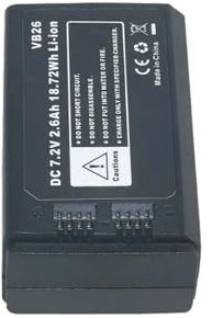 7.2V/2600mAh VB26 Li-Ion Polymer Rechargeable Batteries,Compatible For Godox,for V1S V1 AD100PRO V860III Round Head Flash Speedlite(2 PCS)