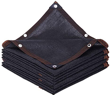 Toldo resistente a los rayos UV, 5 x 10 m, color negro, malla transpirable, para jardín, balcón y patio, cubierta de tela resistente al viento