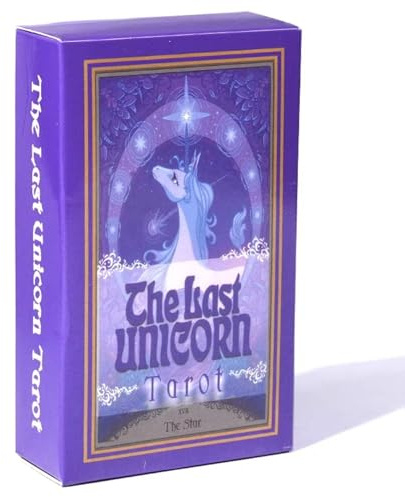 Generisch Die letzte Einhorn-Tarot-Karte, Freizeit- und Unterhaltungsspielkarte, Familientreffen, Tarot-Spielekarte, 78-Karten-Deck The Last Unicorn Tarot