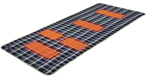 Thermobezug für Schlafsack, 3 einstellbare Temperaturstufen, rutschfeste Heizdecke, elektrisches Heizkissen für Schlafsack, für Sofa, Zuhause, Geschäft, Rucksack, Sender
